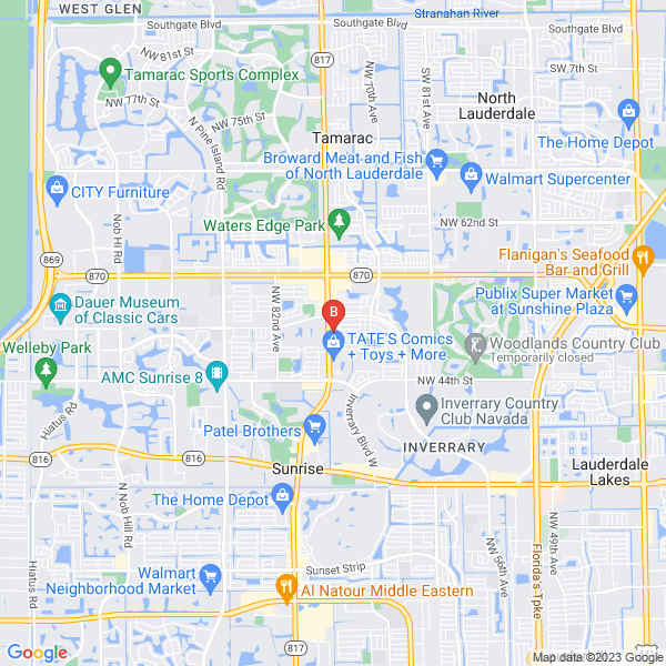 JLEE MARKETING LLC location map: 4846 University Dr, Lauderhill, FL